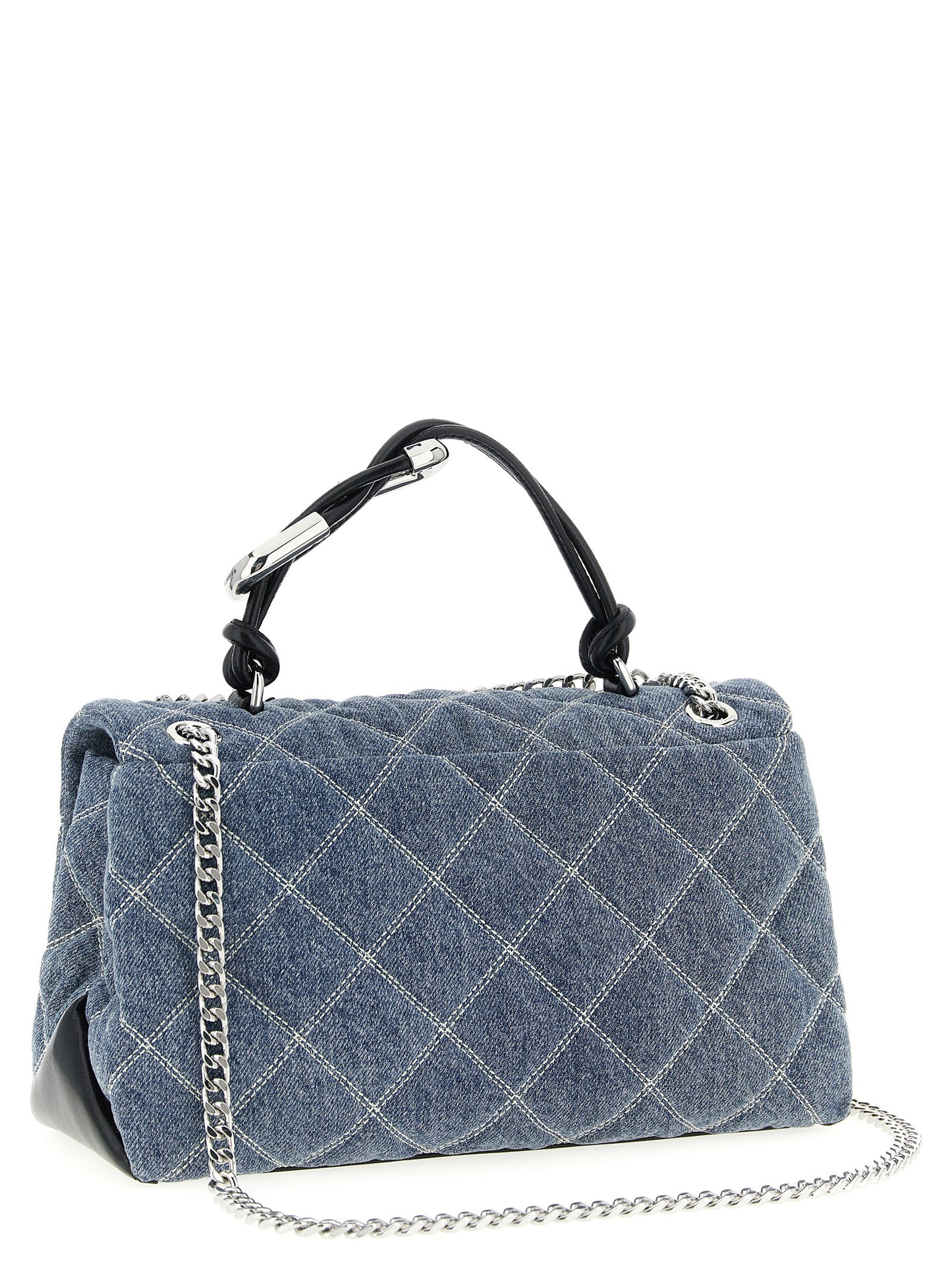 'The Quilted Denim Dual' medium shoulder bag Shoulder bags