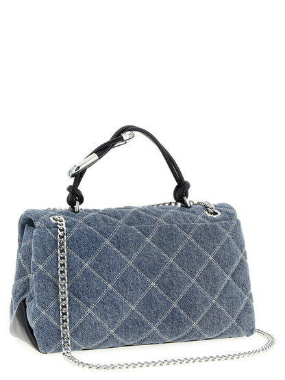 'The Quilted Denim Dual' medium shoulder bag Shoulder bags