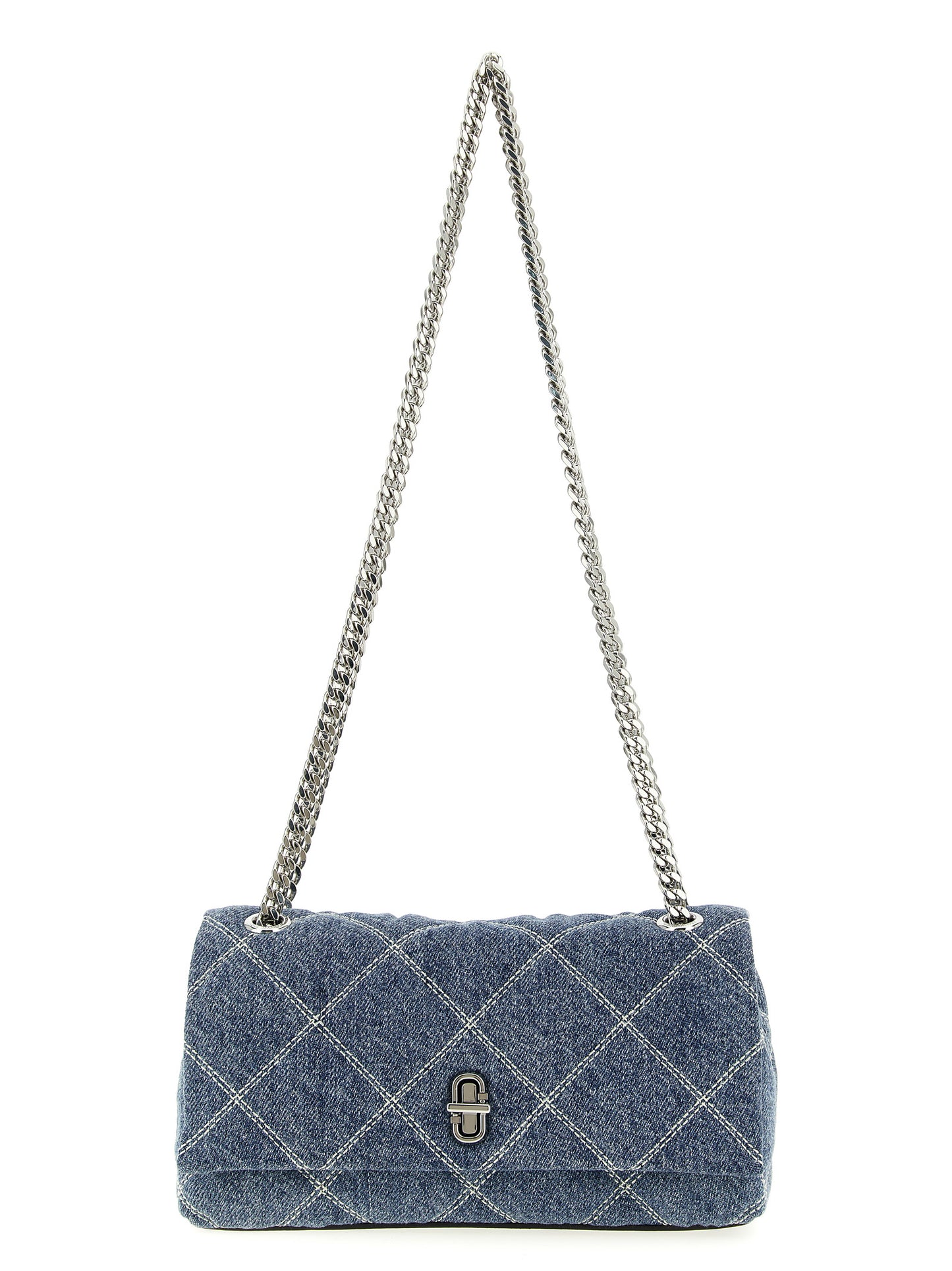 'The Quilted Denim Dual Chain' shoulder bag Shoulder bags