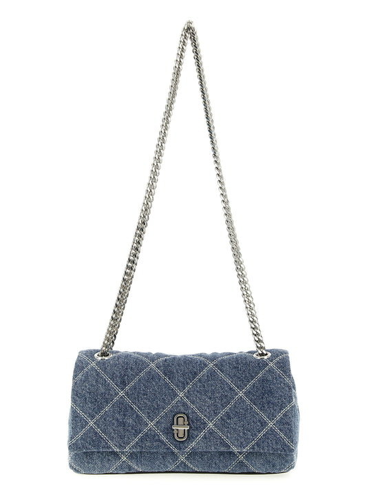 'The Quilted Denim Dual Chain' shoulder bag Shoulder bags
