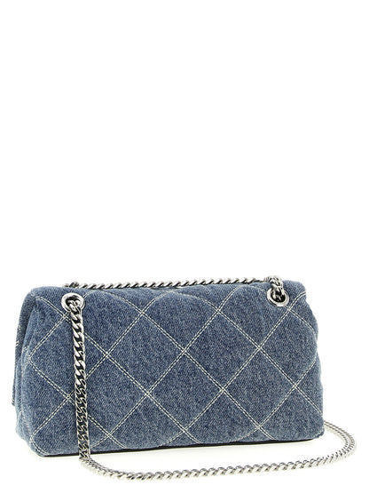 'The Quilted Denim Dual Chain' shoulder bag Shoulder bags