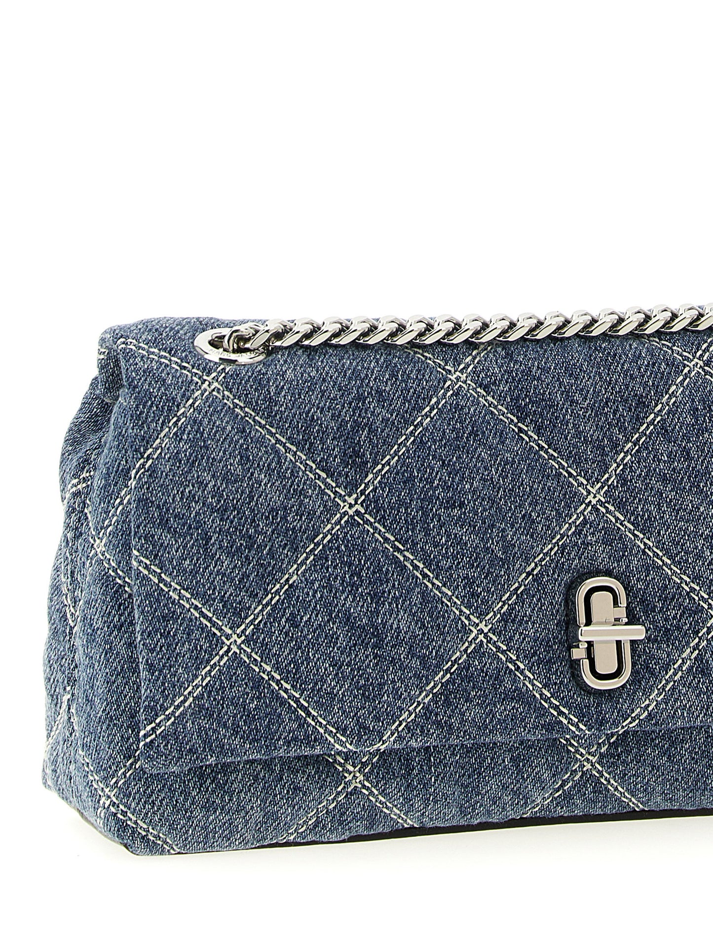 'The Quilted Denim Dual Chain' shoulder bag Shoulder bags