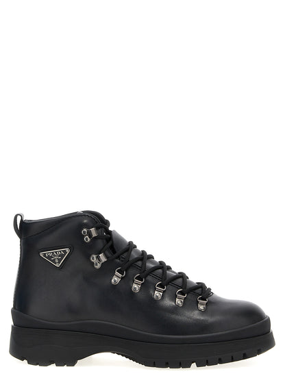 Logo leather ankle boots Boots, ankle boots