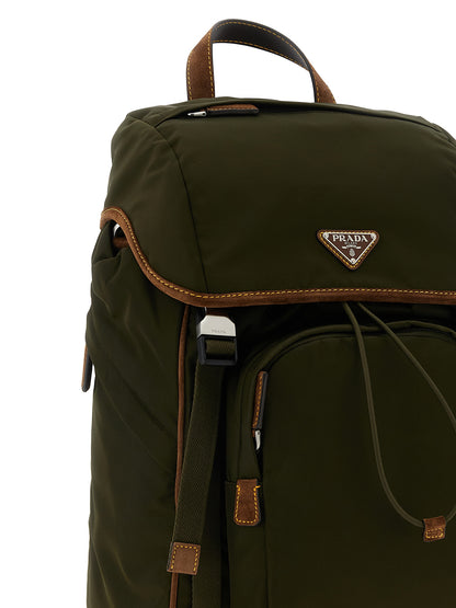 Re-Nylon and suede backpack Backpacks