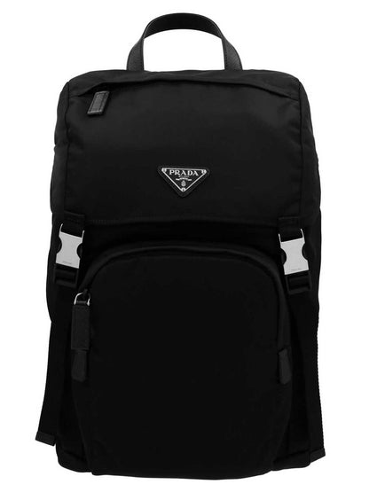 Re-nylon logo backpack Backpacks