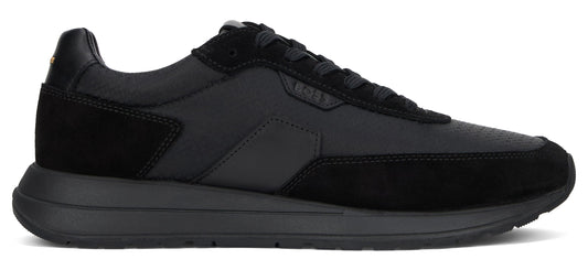 Low-top sneakers in leather and fabric SHOES