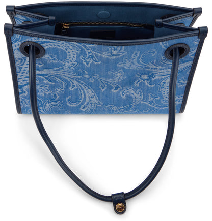 Medium shopper bag Eyes in denim jacquard BAGS