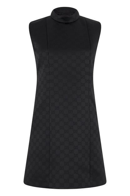 Long dress to the knee in monogram fabric RTW