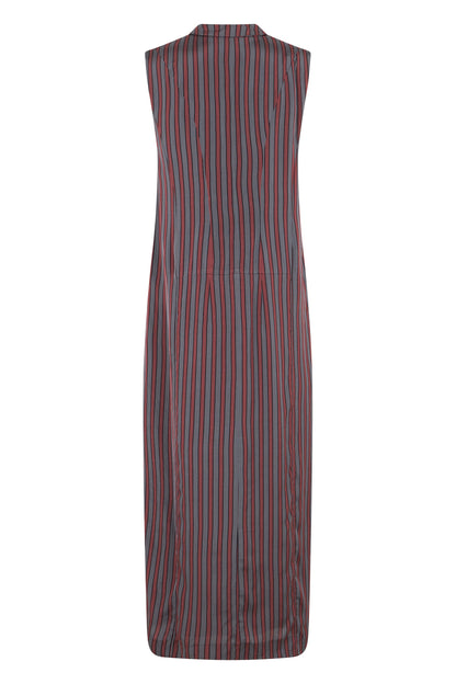 Long draped dress with a V-neck RTW