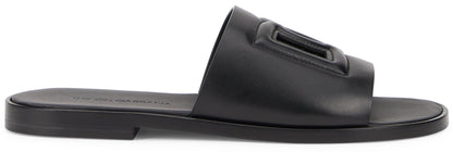 Leather slippers with logo RTW