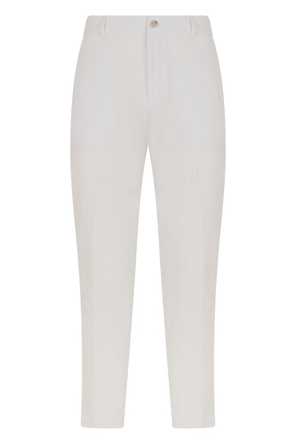 Trousers with a slim fit in stretch cotton RTW
