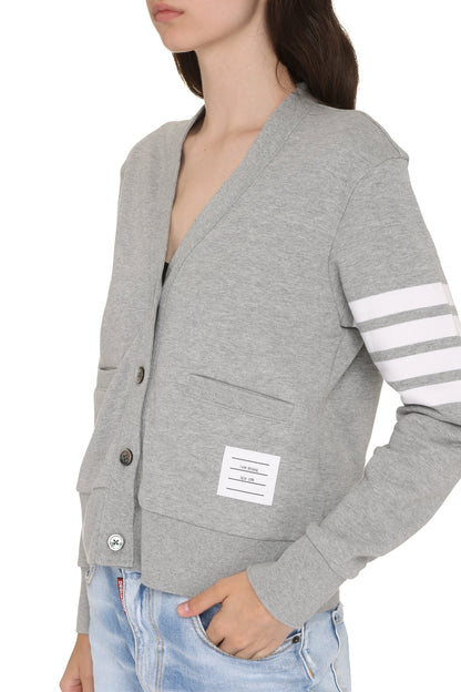 Thom Browne Logo detail cotton cardiga