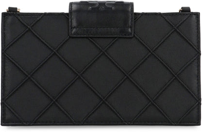 Tory Burch Fleming Leather wallet on chain