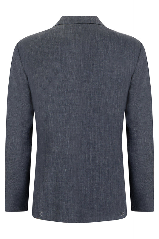 Double-breasted jacket in a blend of wool, silk, and linen RTW