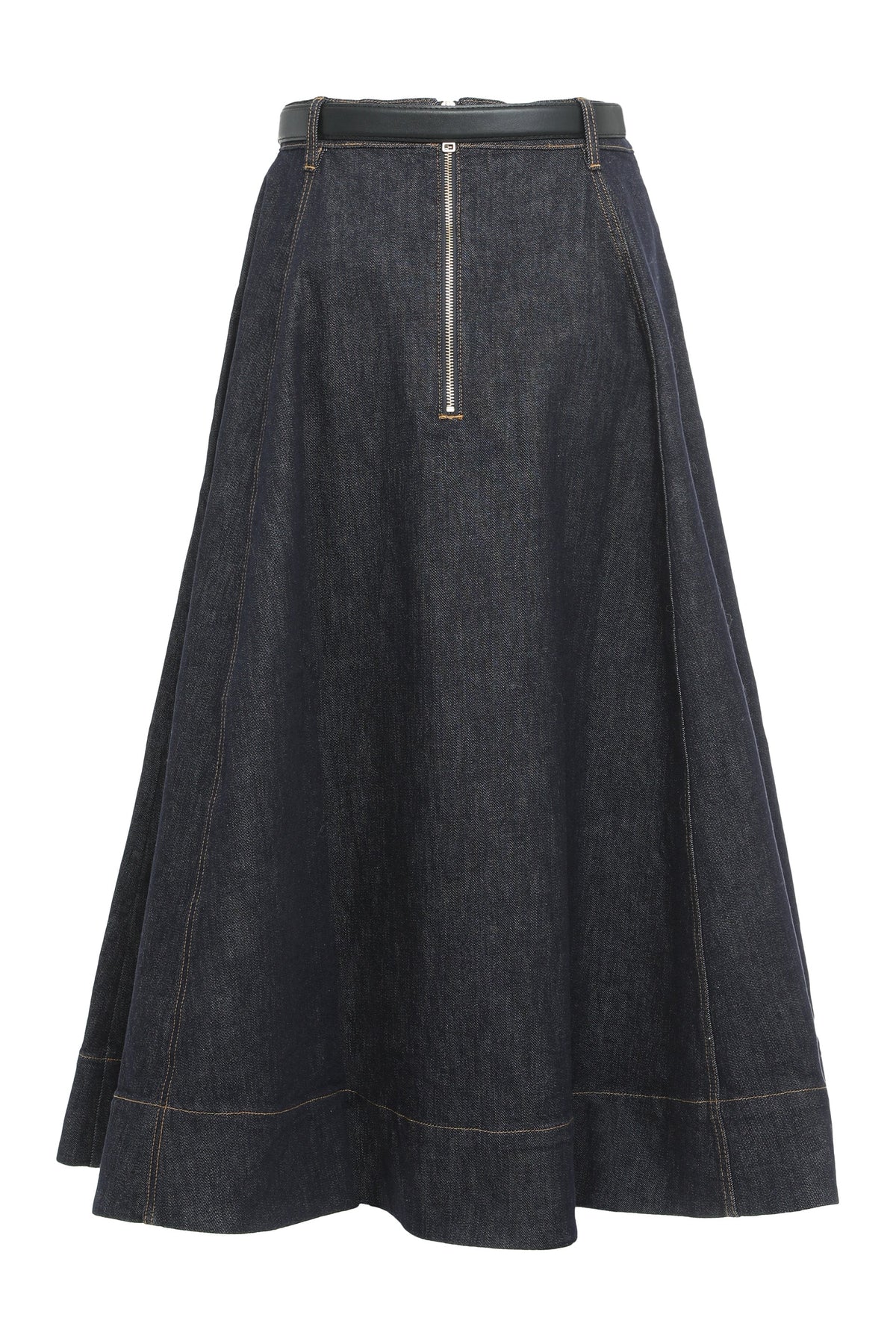 Flared midi dress in denim RTW