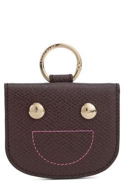 Longchamp Leather card holder with ring