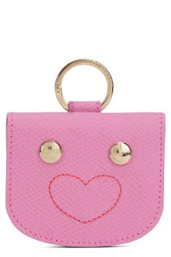 Longchamp Leather card holder with ring