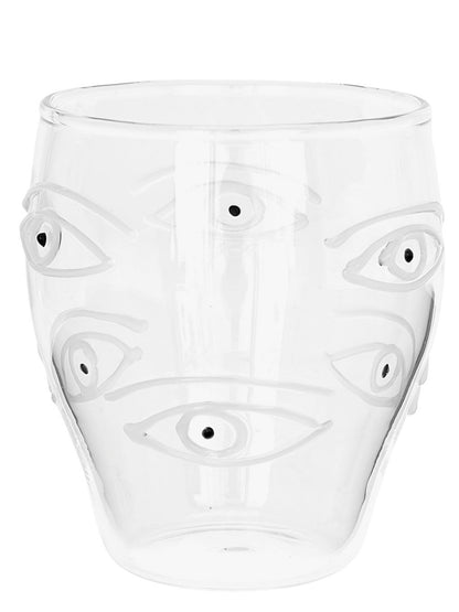 Set of 4 'Oculus' glasses Glasses and bottles