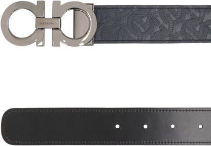 Logo buckle leather belt ACC