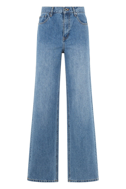 Straight leg jeans with rhinestones RTW