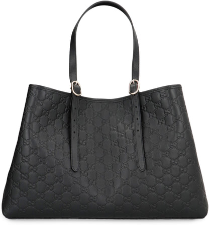 GG Emblem large leather tote BAGS