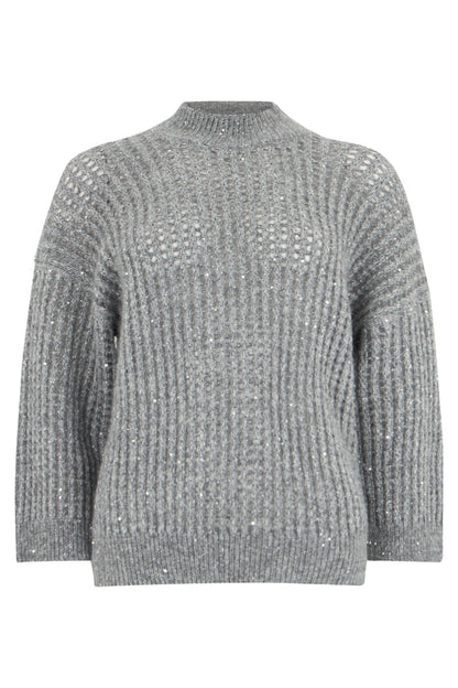 Lace sweater with sequins RTW