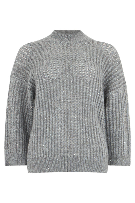 Lace sweater with sequins RTW