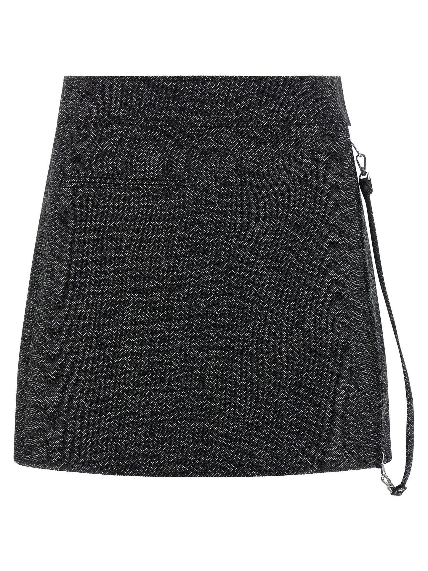 'Zipped Caviar Mini' skirt Skirts