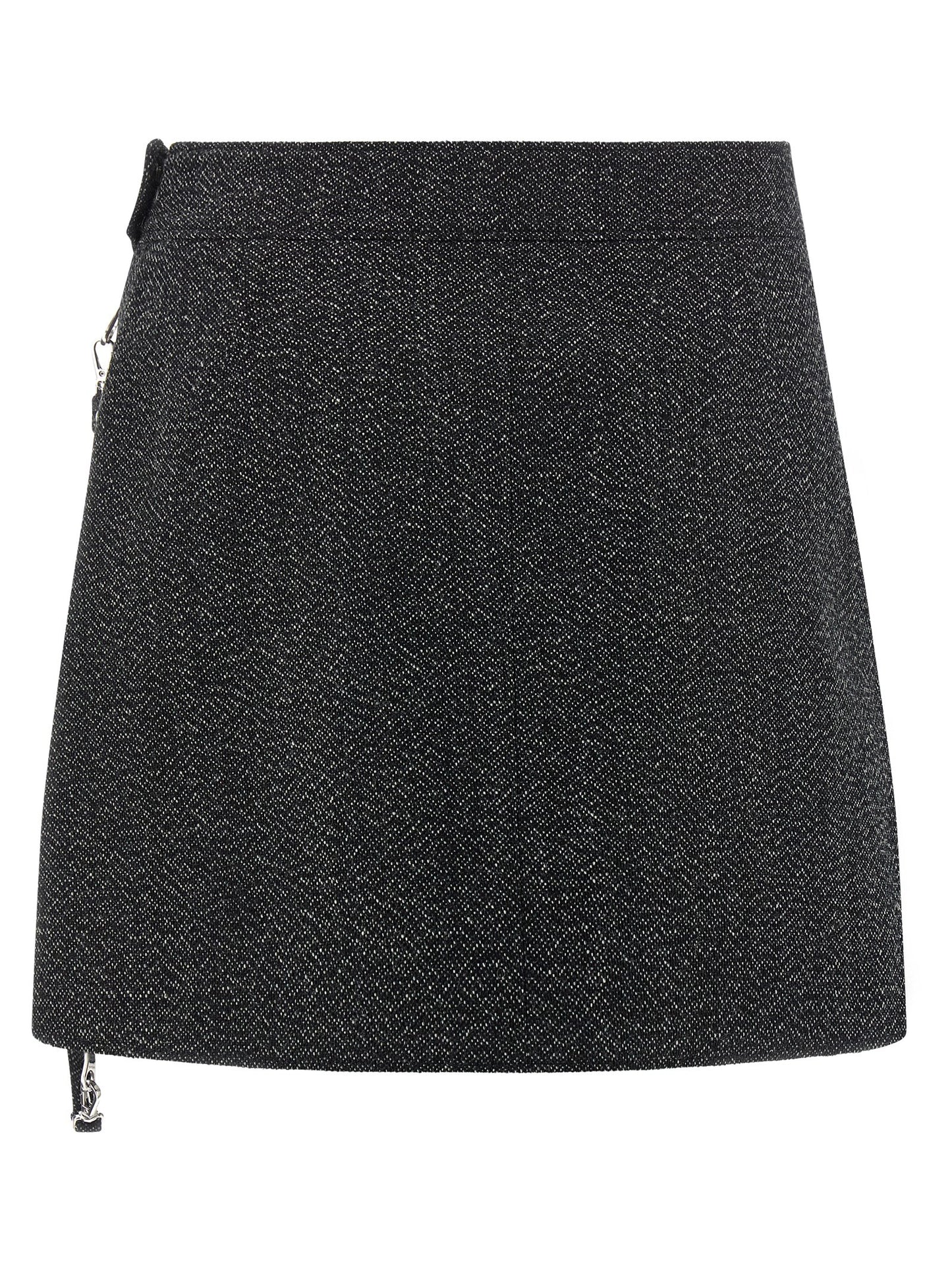 'Zipped Caviar Mini' skirt Skirts
