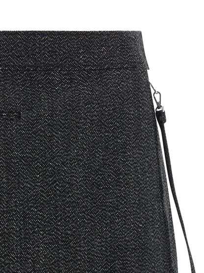 'Zipped Caviar Mini' skirt Skirts
