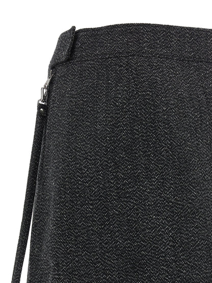 'Zipped Caviar Mini' skirt Skirts