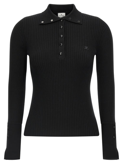 'Classic Rib' polo shirt Polo