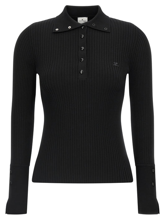 'Classic Rib' polo shirt Polo
