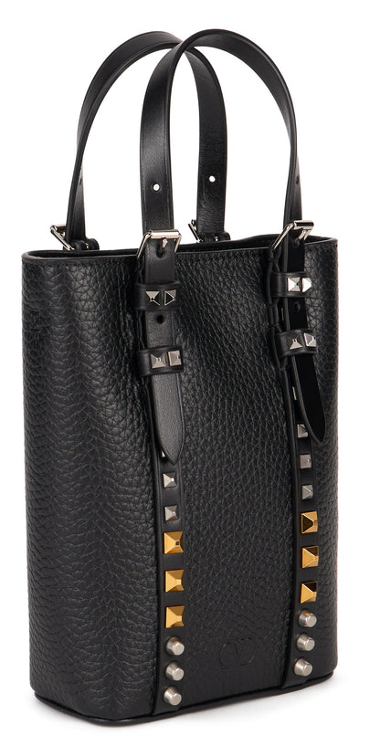 Rockstud bucket bag in leather BAGS