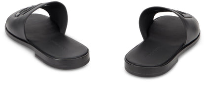 Leather slippers with logo RTW