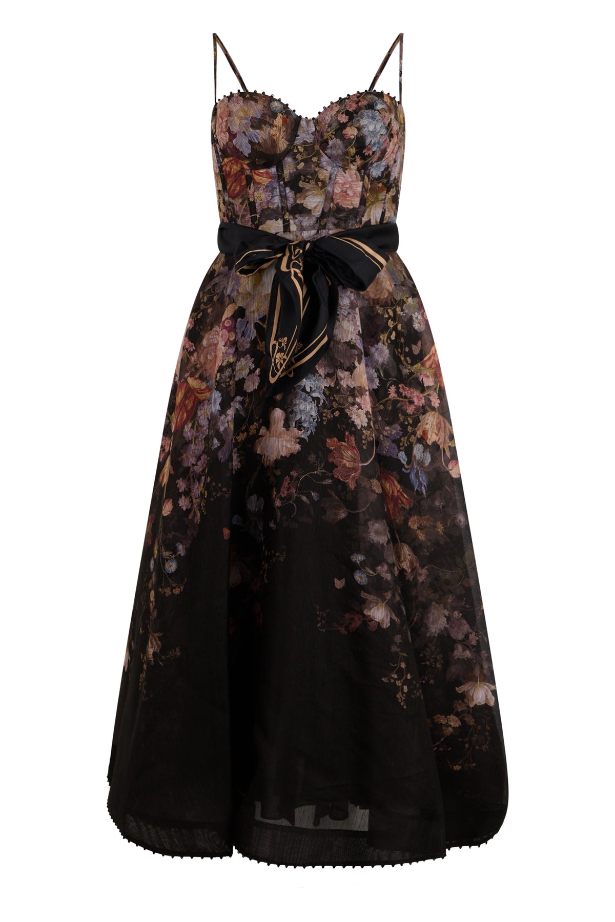 Long floral dress with thin straps RTW