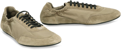 Sneakers Collapse in Re-Nylon and suede leather SHOES