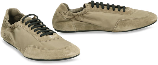 Sneakers Collapse in Re-Nylon and suede leather SHOES
