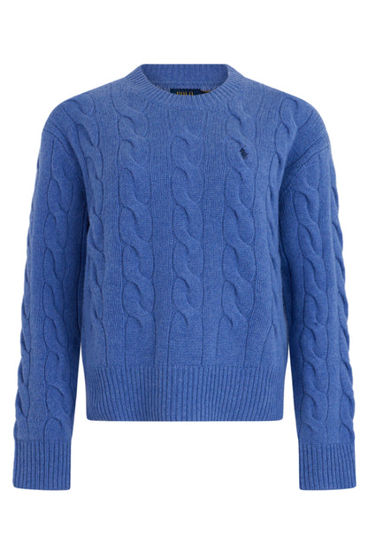 Crew neck sweater with braids RTW