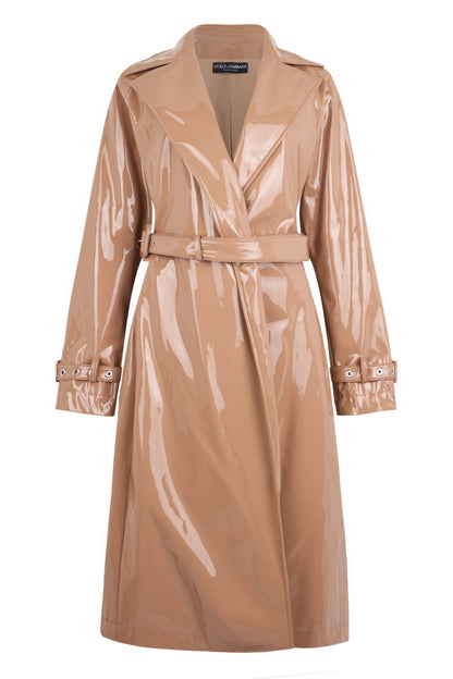 Trench in eco-leather laminated RTW