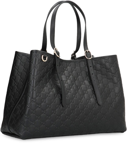 GG Emblem large leather tote BAGS
