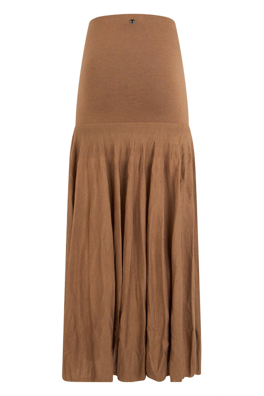 Long skirt in mixed silk and wool RTW