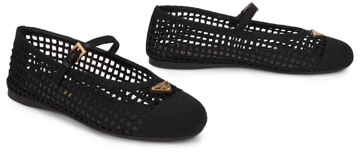 Crochet ballerinas in cotton SHOES