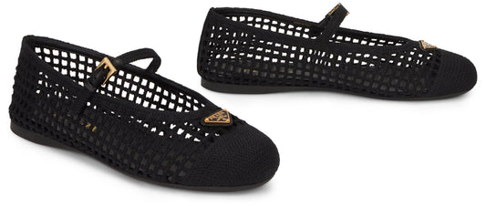 Crochet ballerinas in cotton SHOES
