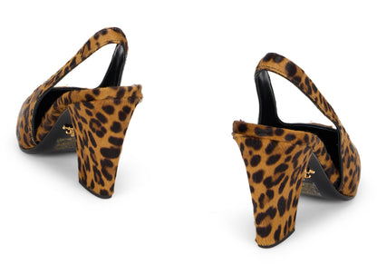 Slingback with animal print and heel SHOES