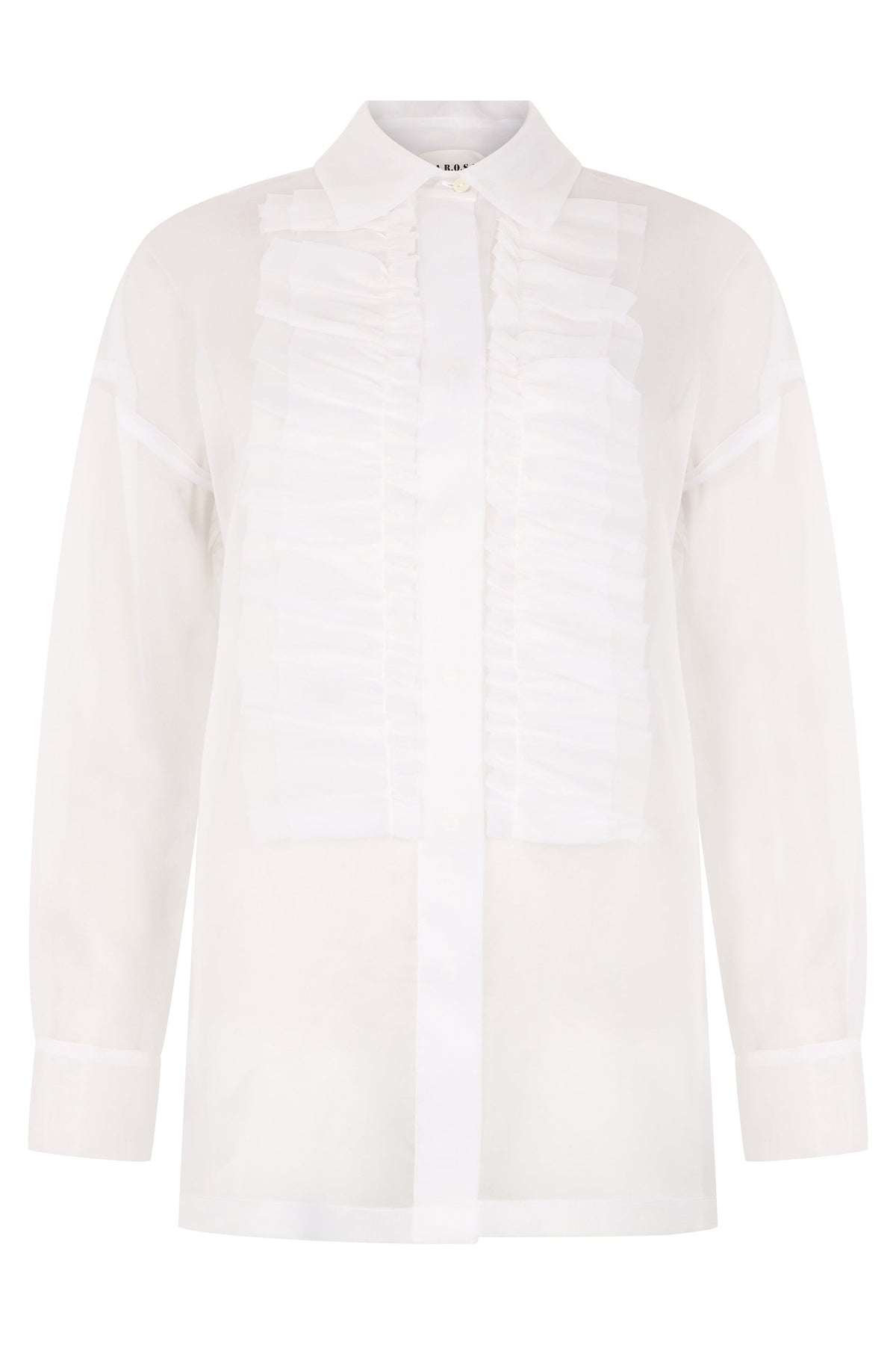 Silk blouse with ruffles RTW