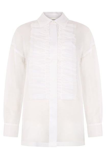 Silk blouse with ruffles RTW