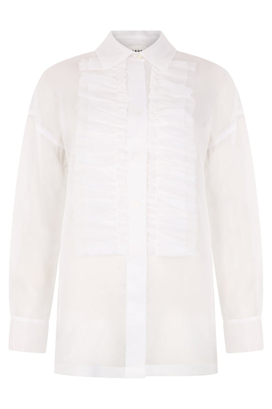 Silk blouse with ruffles RTW