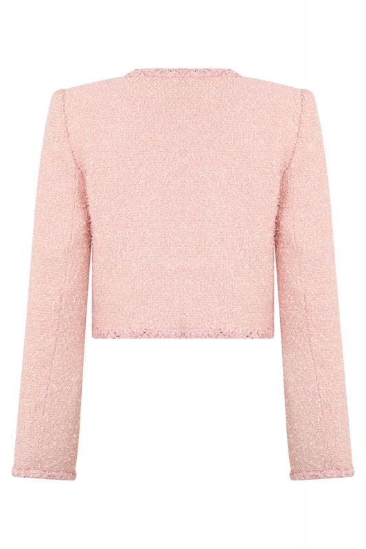 Self-Portrait Short round-neck jacket