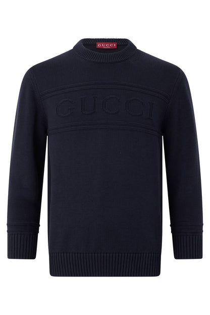 Cotton and wool sweater with intarsia RTW